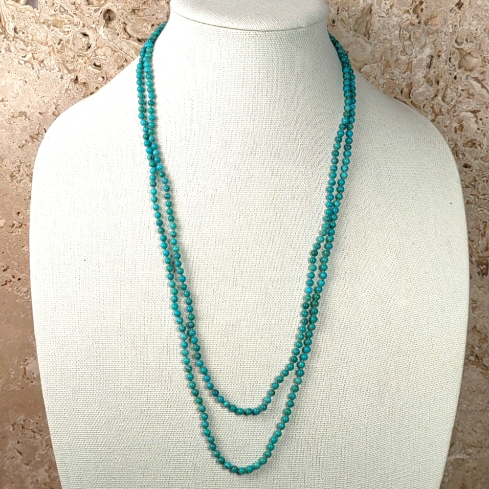 54" Turquoise Gemstone Necklace/Bracelet